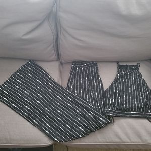 Papaya B&W Patterned Pants set